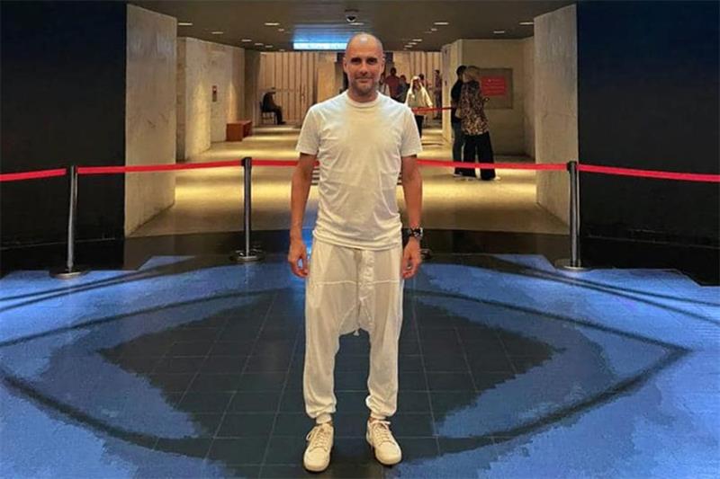 Pep Guardiola in Luxor am Karnak-Tempel