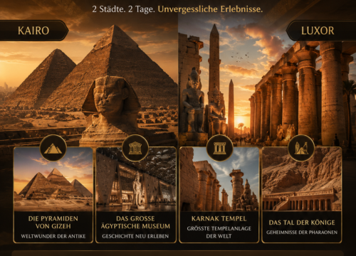 Exklusive Kairo & Luxor Kulturreise mit Vlog – Das Beste Ägyptens in 2 Tagen